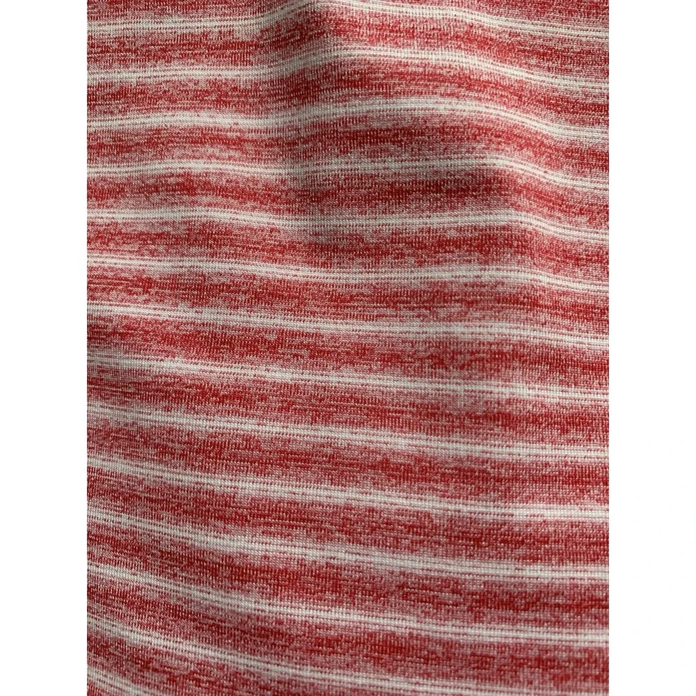 Nike dri fit polo shirt men's medium red‎ striped  100% polyester